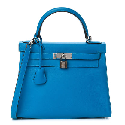 Hermes Evercolor Kelly Retourne 28 Bleu Hydra 1 of 10