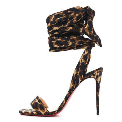 Christian Louboutin Leopard Du Desert 100 Sandal 39.5 Brown 1 of 8