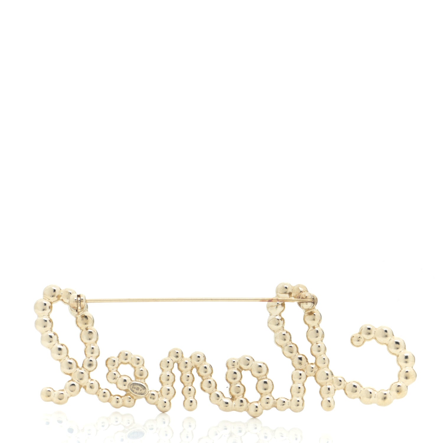 Chanel Metal Glass Swirling Pearls Brooch Pin Gold 6 of 10