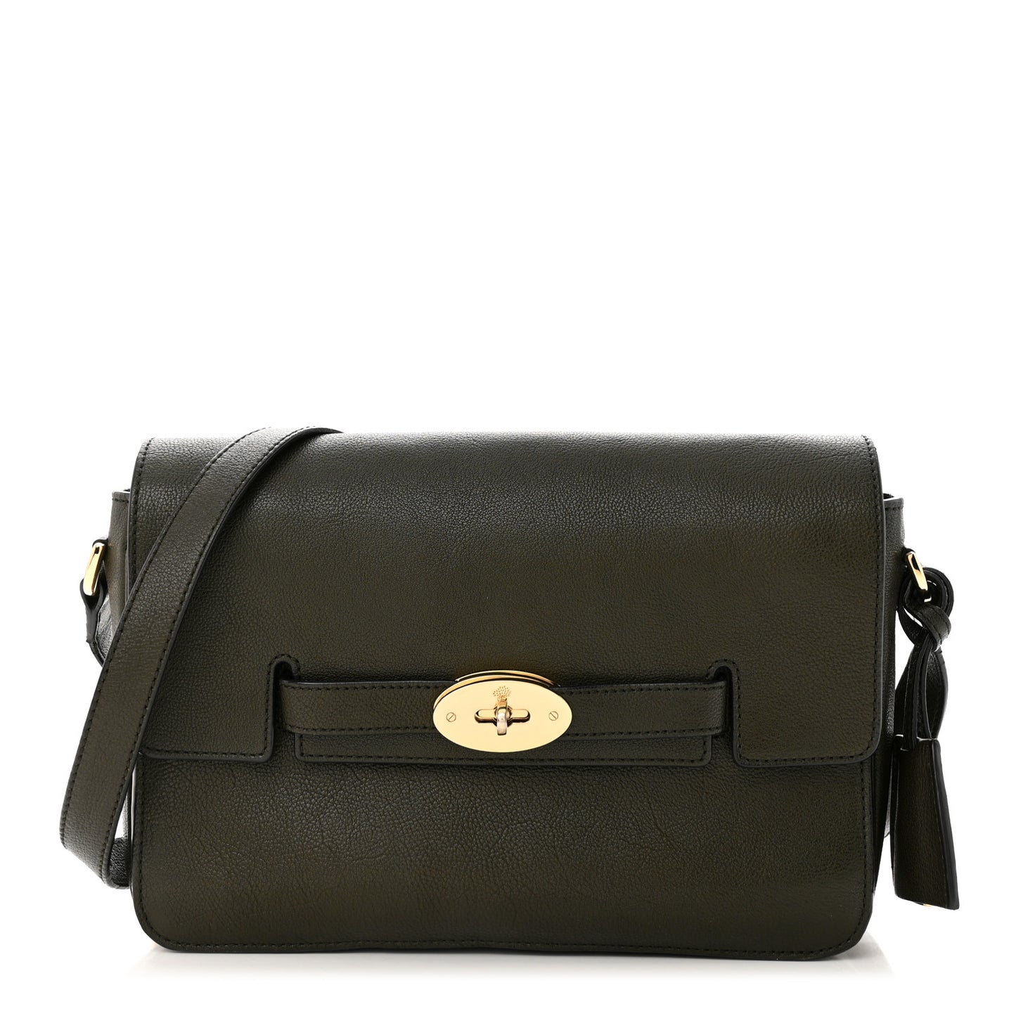 Shiny Goatskin Bayswater Shoulder Bag Evergreen