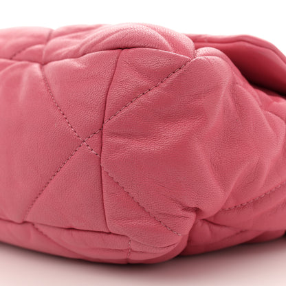 Chanel Lambskin Quilted Large Chanel 19 Flap Dark Pink 10 of 19