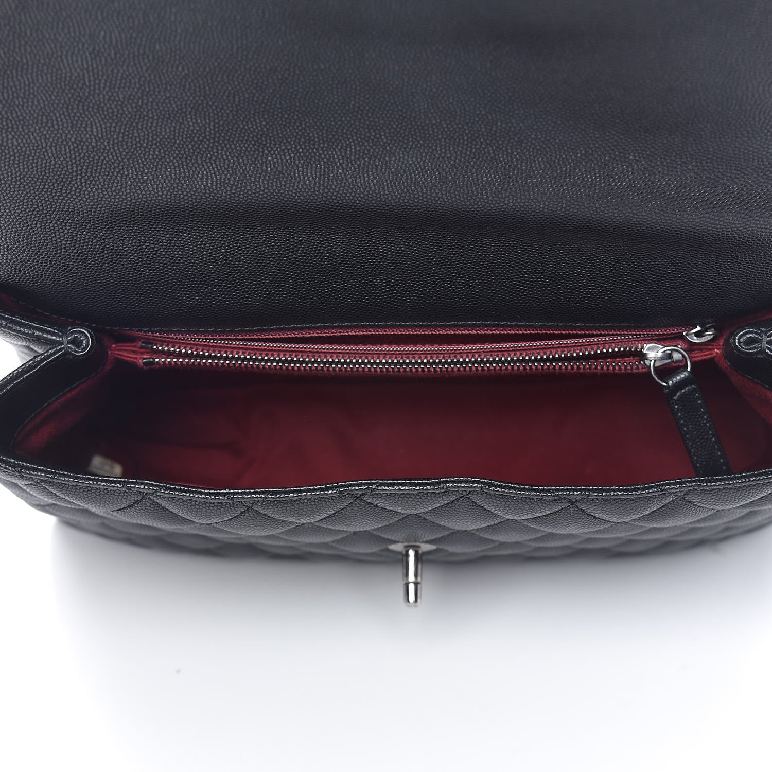 Chanel Caviar Quilted Medium Coco Handle Flap Black 5 of 12