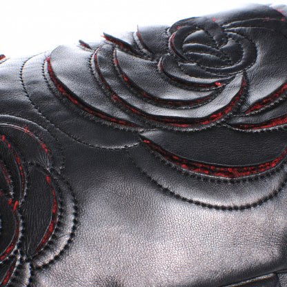 Chanel Lambskin Tweed Large Camellia Petals Flap Black 5 of 9