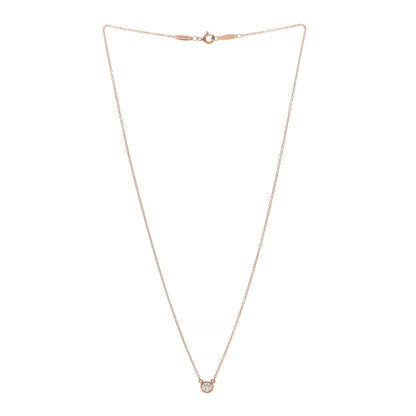 Tiffany 18K Rose Gold Diamond .17ct Elsa Peretti Diamonds by the Yard Pendant Necklace 2 of 7