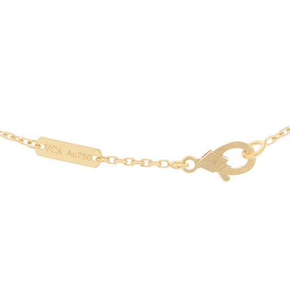Van Cleef & Arpels 18K Yellow Gold Black Onyx Vintage Alhambra Pendant Necklace 5 of 6