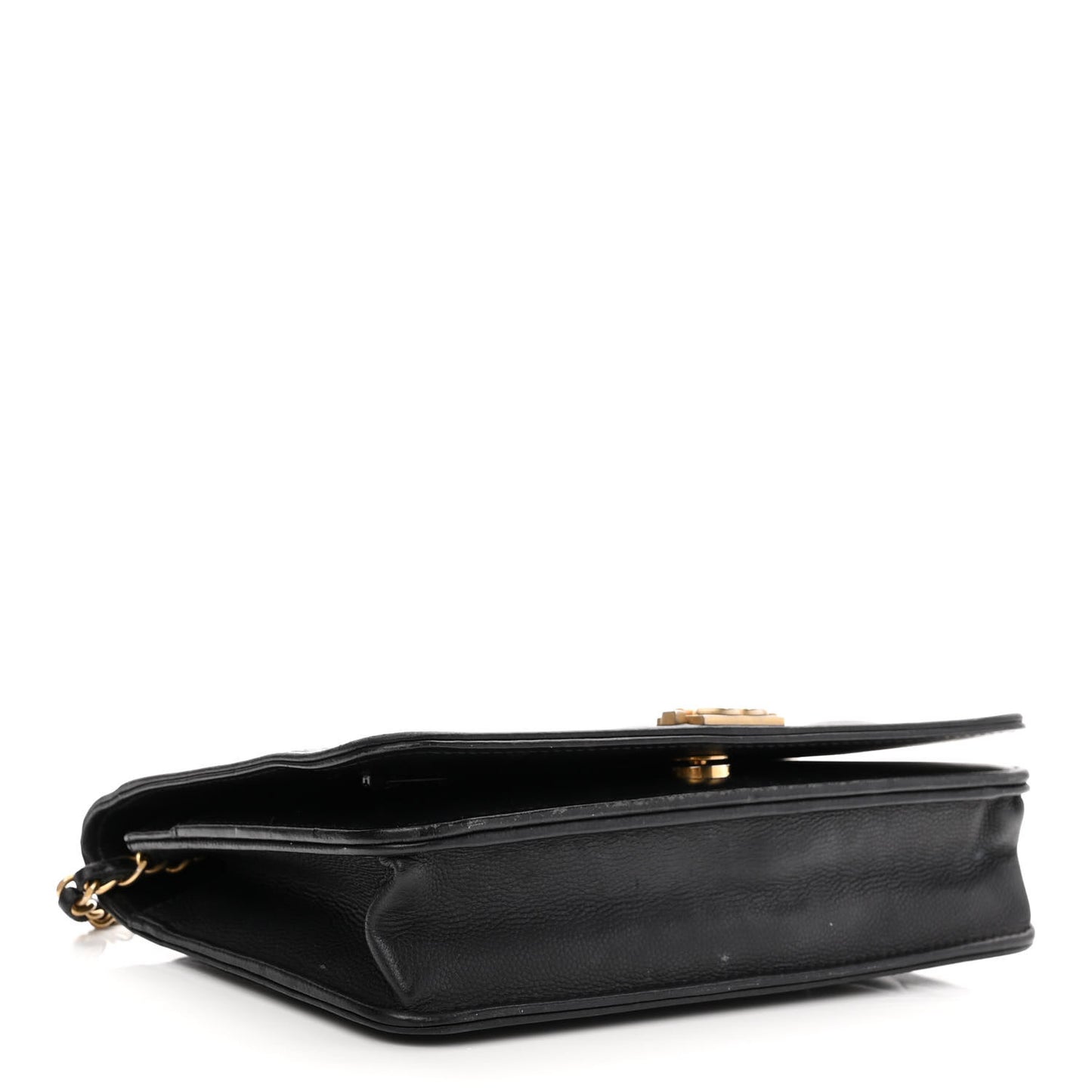 Caviar Quilted Boy Wallet On Chain WOC Black