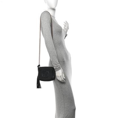Gucci Pebbled Calfskin Small Soho Flap Crossbody Black 2 of 11