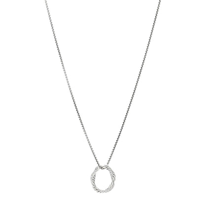 David Yurman Sterling Silver Diamond Petite Infinity Pendant Necklace 1 of 5