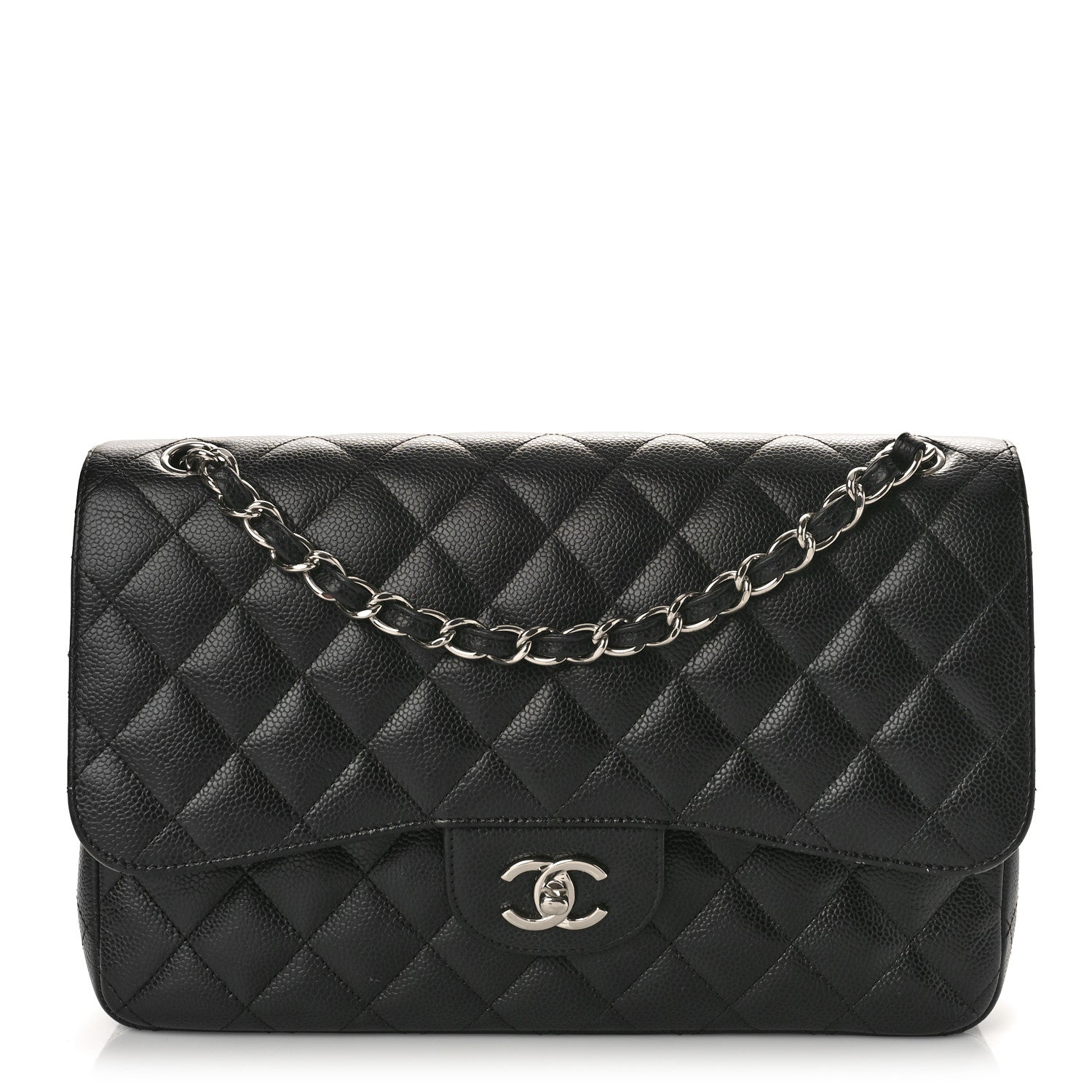 Chanel Caviar Quilted Jumbo Double Flap Black 1 of 11