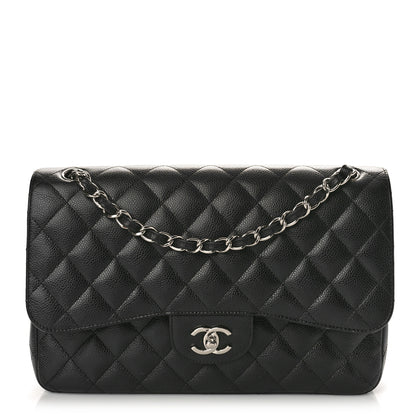 Chanel Caviar Quilted Jumbo Double Flap Black 1 of 11