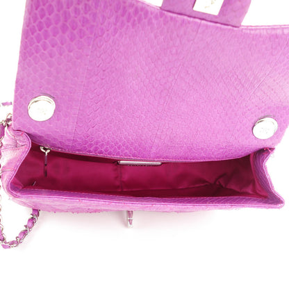 Chanel Elaphe Snakeskin Quilted Medium Easy Carry Flap Purple 5 of 12