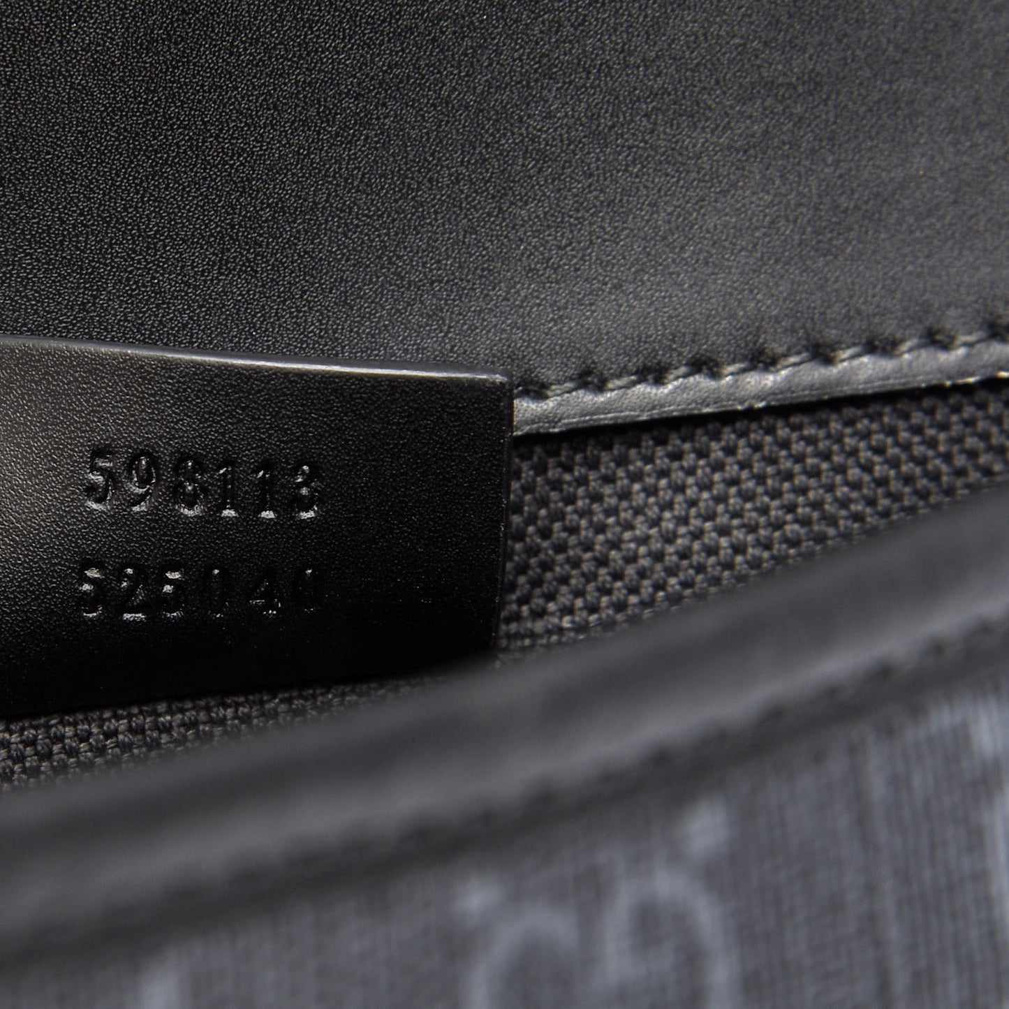 GG Supreme Monogram Web Slim Belt Bag Black Grey