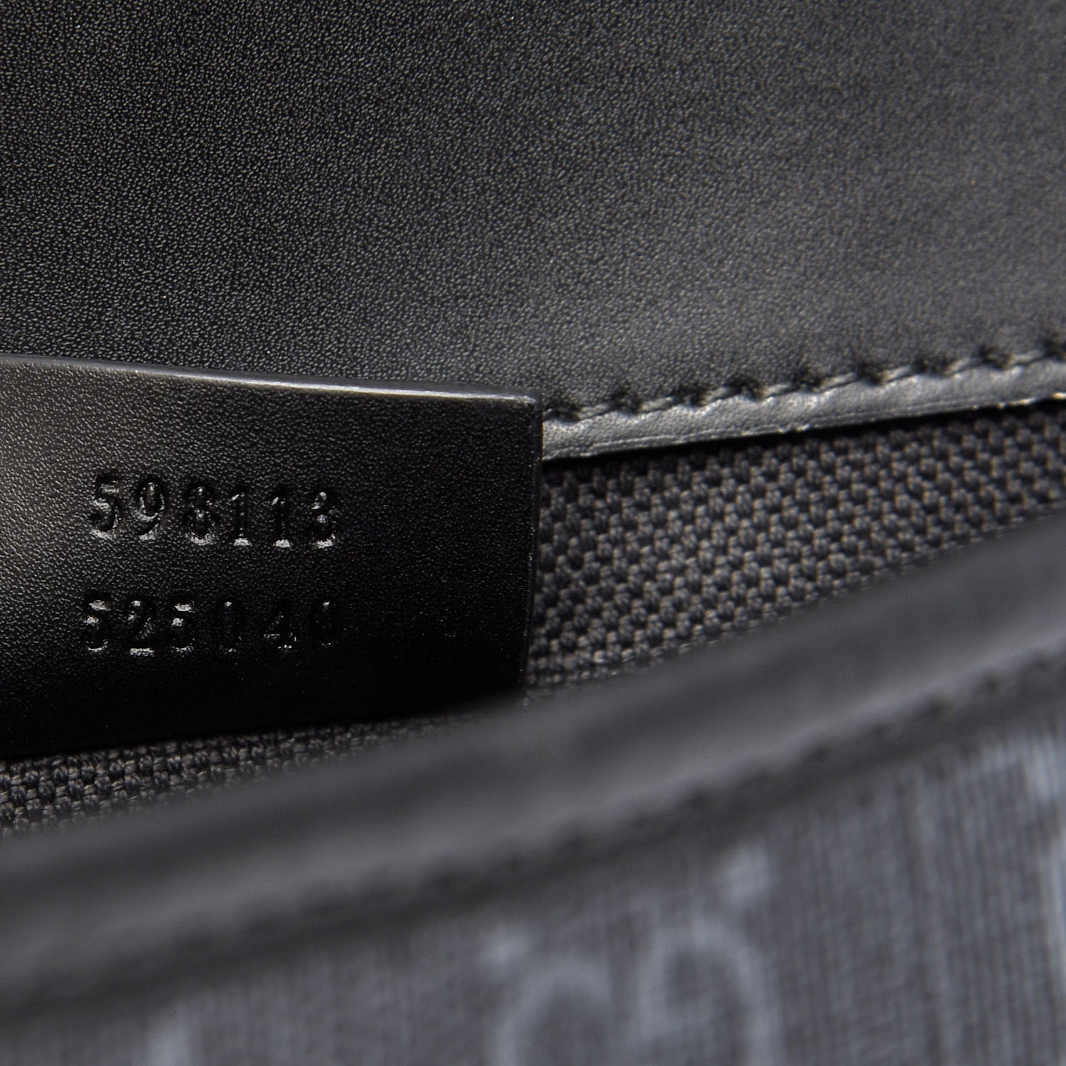 Gucci GG Supreme Monogram Web Slim Belt Bag Black Grey 9 of 9