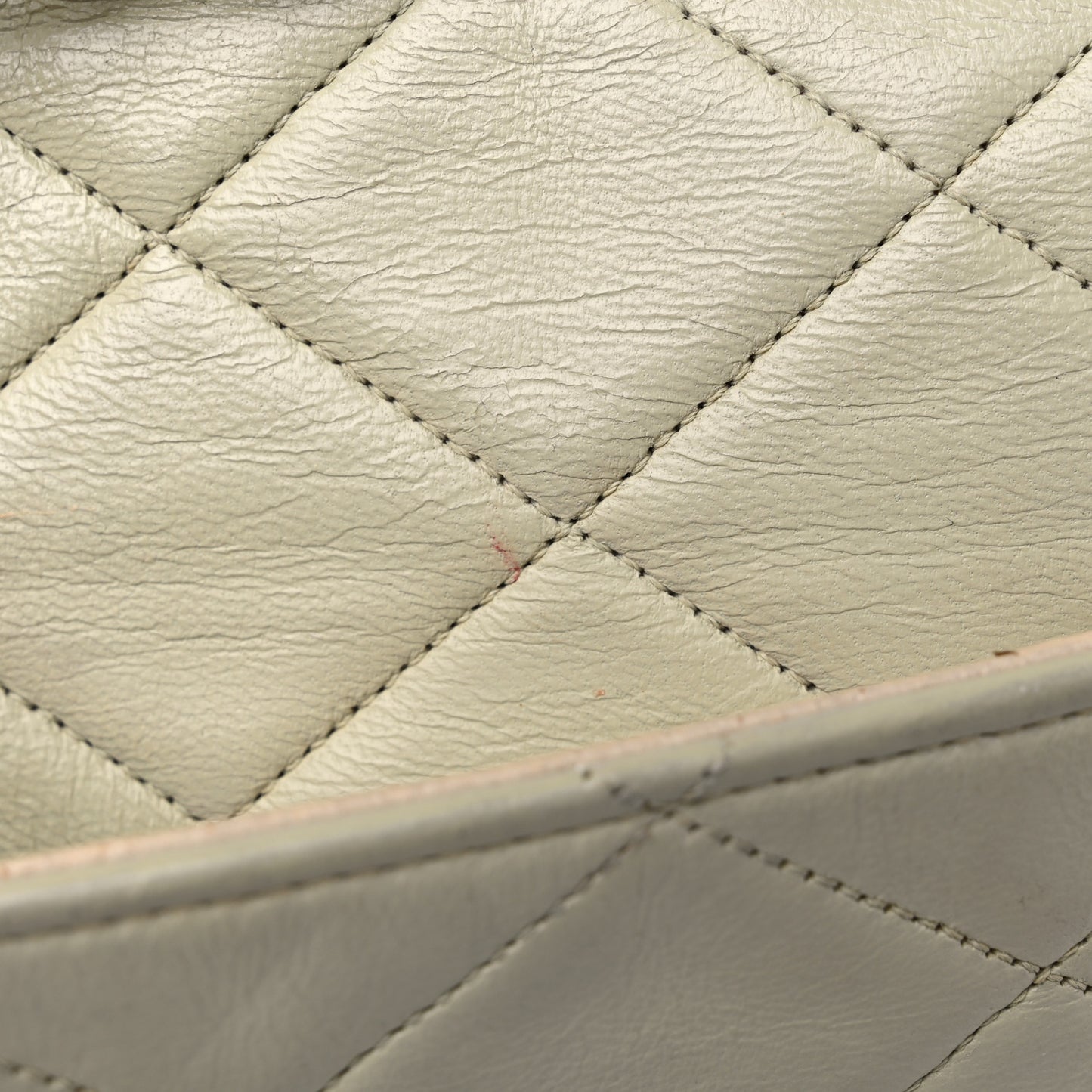 Lambskin Quilted Small Single Flap Beige