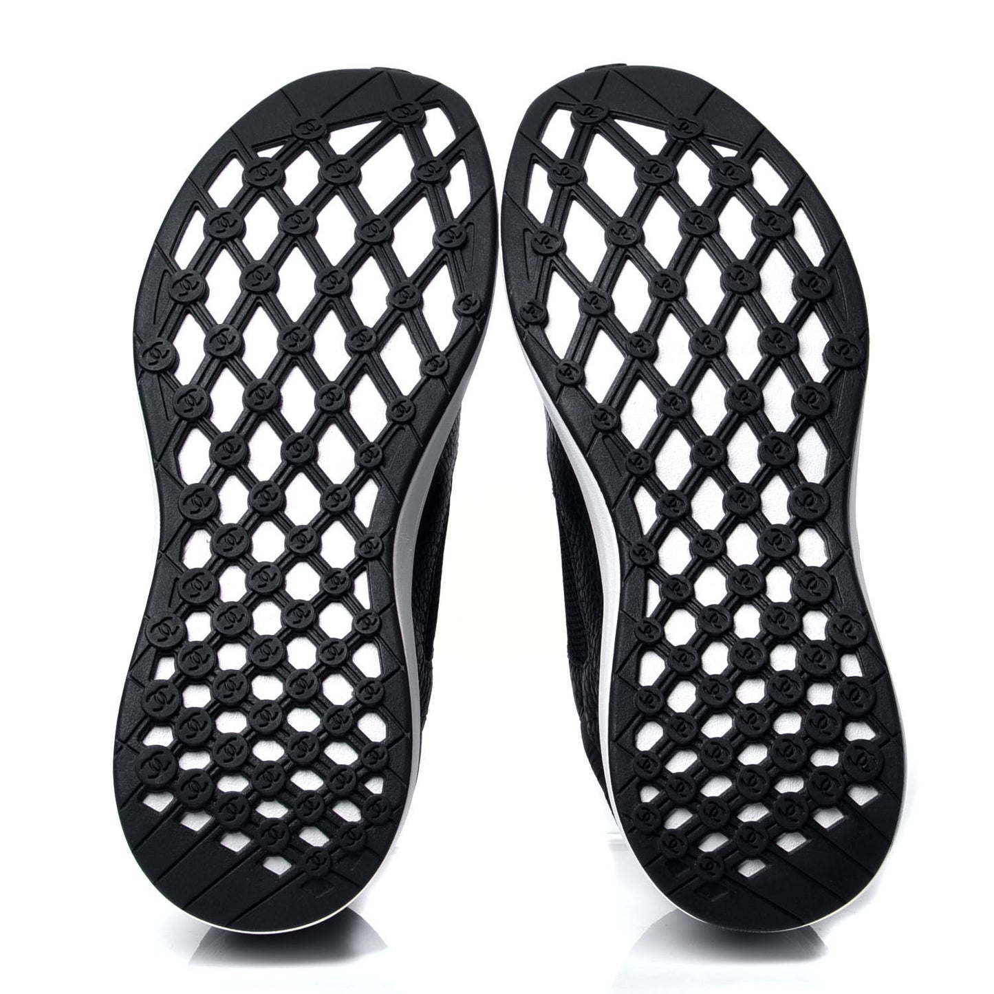 Calfskin Mesh Lycra Suede Womens Logo Sneakers 37 Black