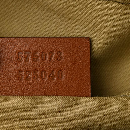 Gucci Vintage Canvas Web Shoulder Bag Sand Cuir 7 of 10