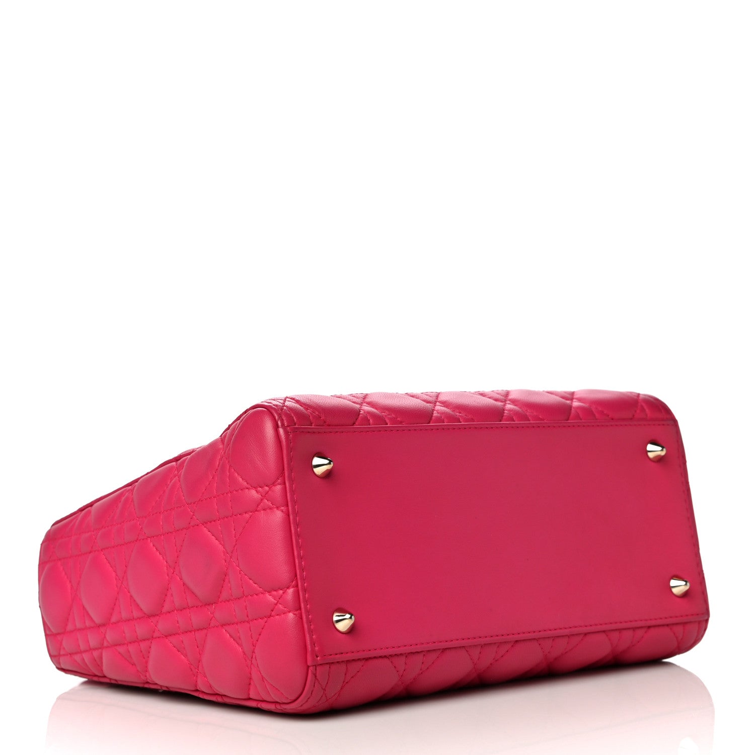 Christian Dior Lambskin Cannage Medium Lady Dior Pink 3 of 21