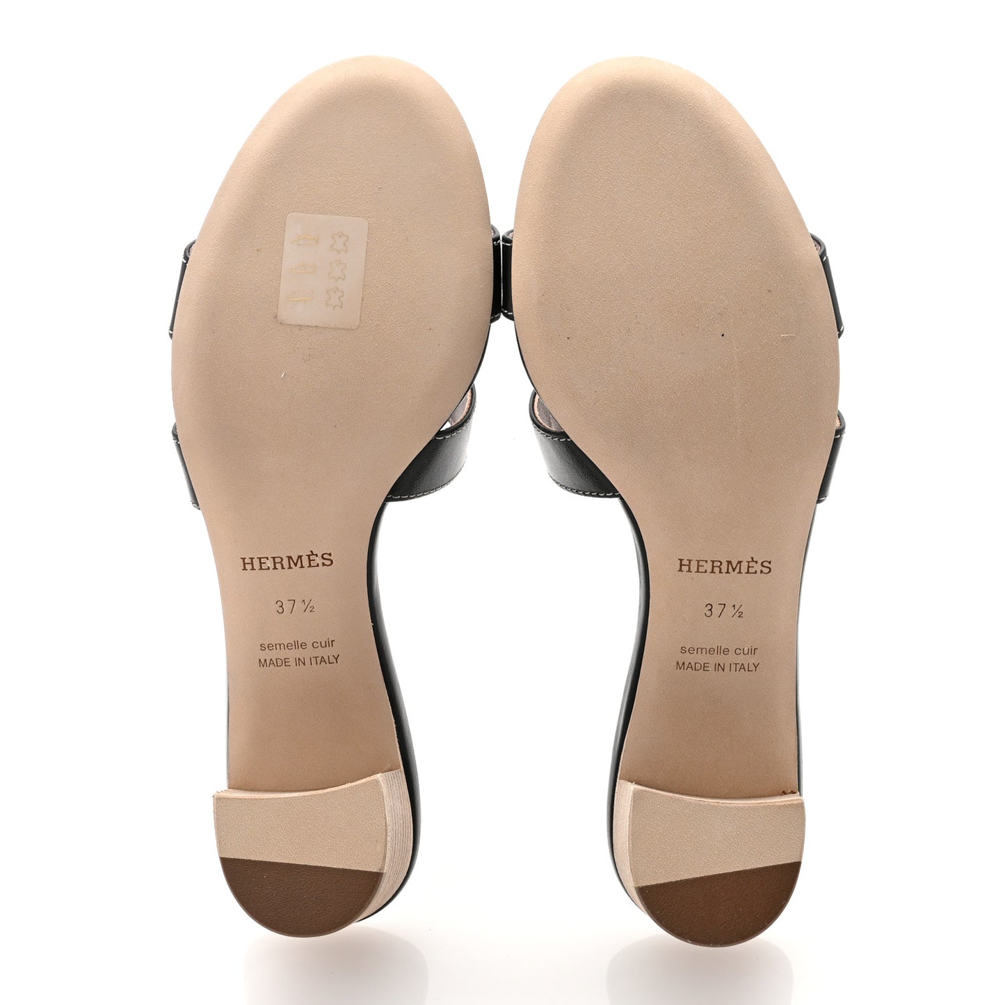 Calfskin Oasis Sandals 37.5 Black