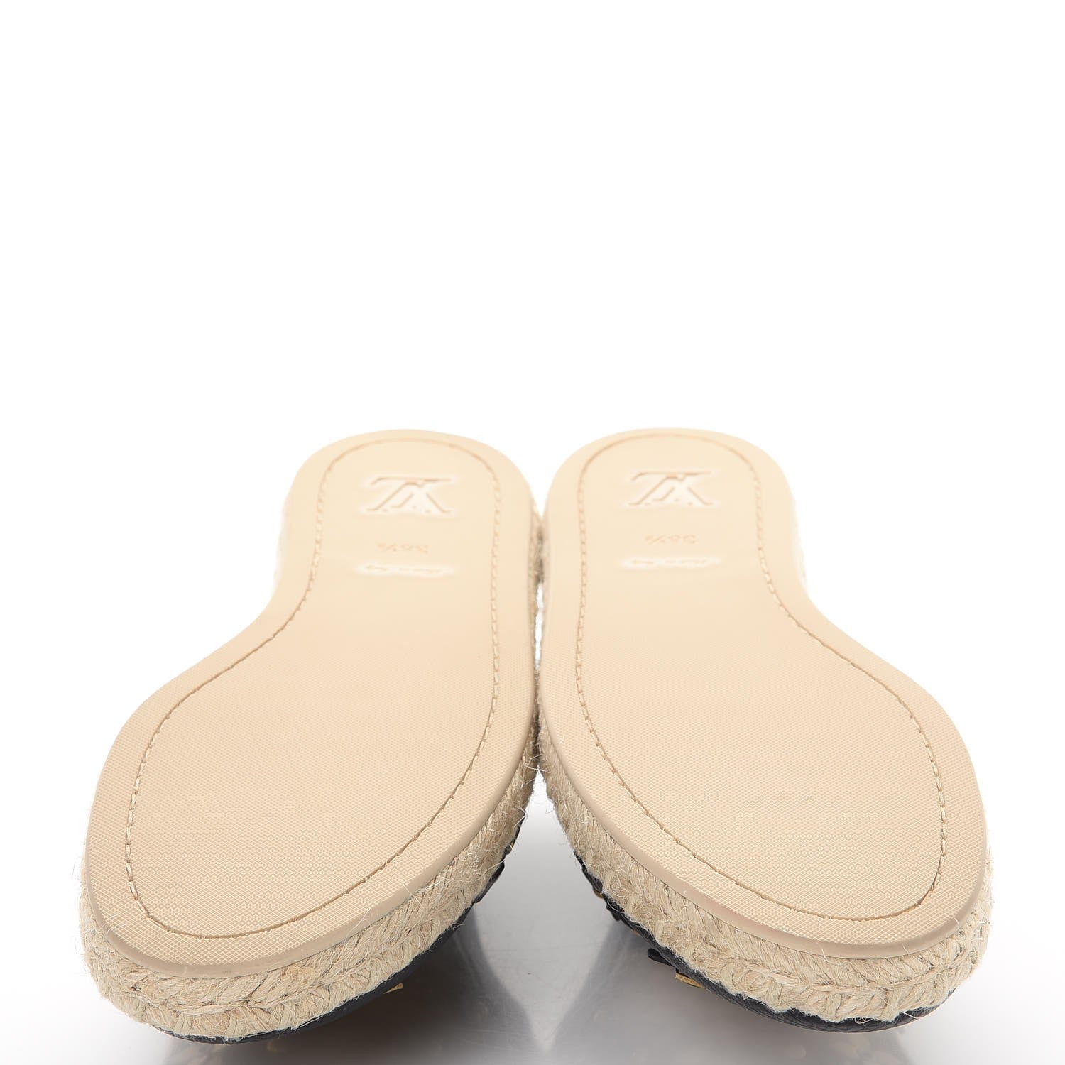Louis Vuitton Calfskin Tropical Bloom Espadrille Flat 38.5 Black 5 of 8