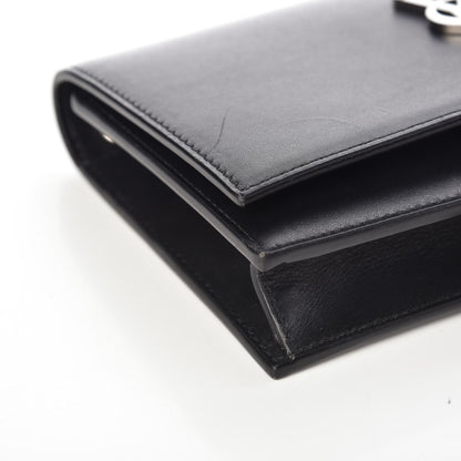 Saint Laurent Smooth Calfskin Classic Monogram Kate Tassel Chain Wallet Black 7 of 13