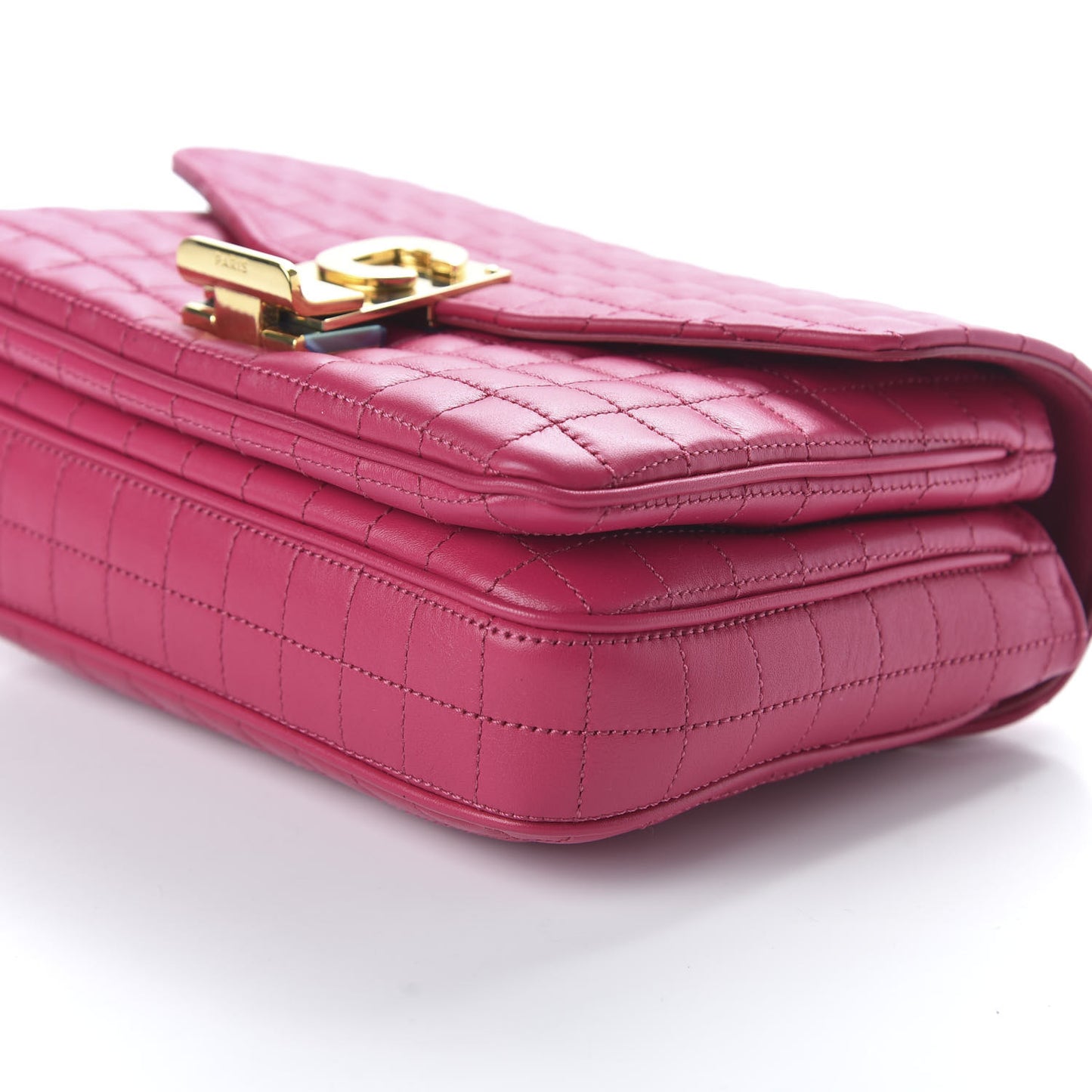 Calfskin Quilted Medium C Bag Pink