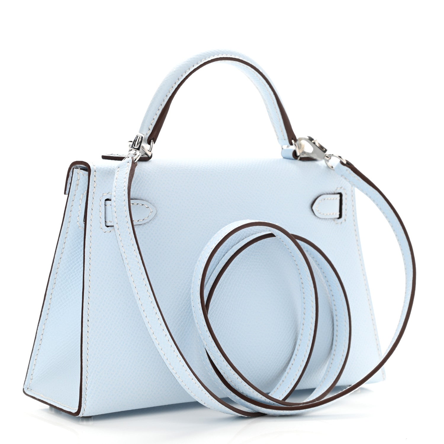 Hermes Epsom Mini Kelly Sellier 20 Bleu Brume 3 of 11