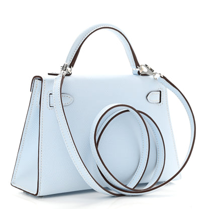 Hermes Epsom Mini Kelly Sellier 20 Bleu Brume 3 of 11