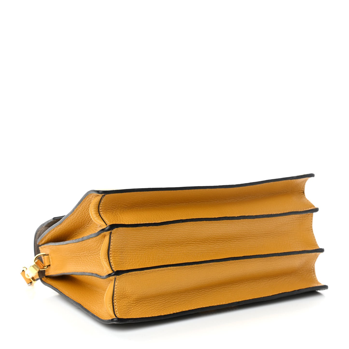 Goatskin Bandoliera Madras Bi-Color Shoulder Bag Argilla Soleil