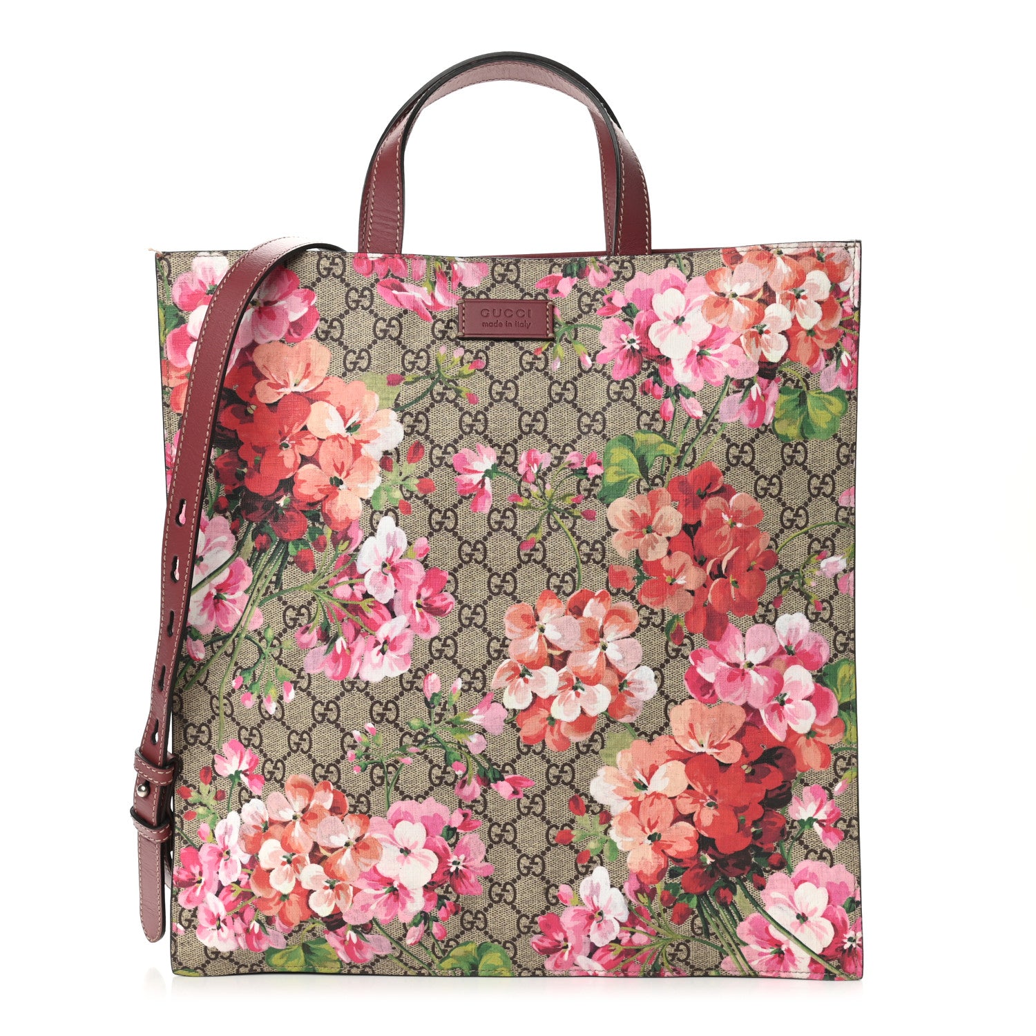 Gucci Soft GG Supreme Monogram Blooms Vertical Tote Beige Multicolor Dry Rose 1 of 9