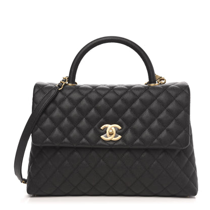 Chanel Caviar Quilted Medium Coco Handle Flap Black 1 of 10
