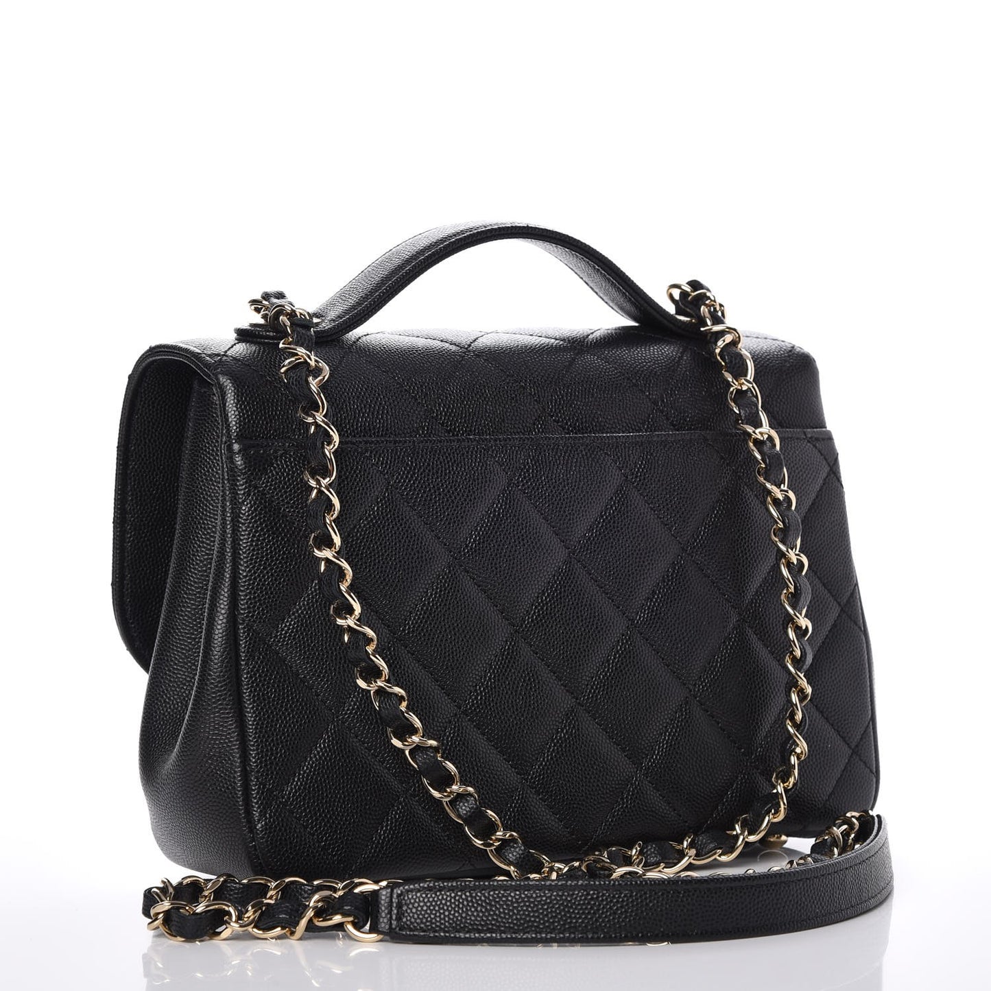 Caviar Quilted Medium Business Affinity Flap Black