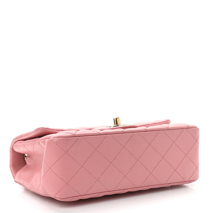 Chanel Lambskin Quilted Mini Rectangular Flap Pink 4 of 12