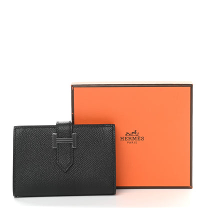 Hermes Epsom Monochrome Bearn Card Holder Wallet Black 8 of 8