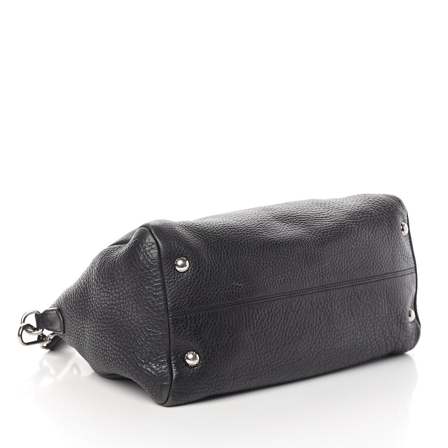 Vitello Daino Shopping Satchel Black