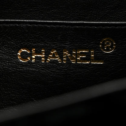 Chanel Velvet Chevron Quilted XL Jumbo Flap Black 6 of 10
