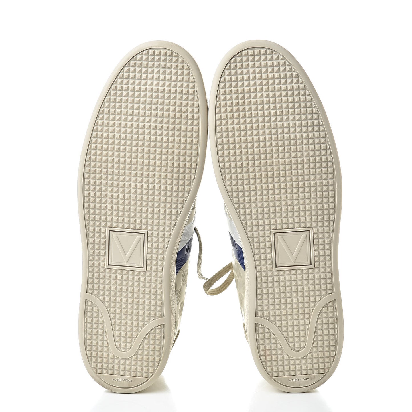 Calfskin Damier Embossed Frontrow Sneakers 10 Creme