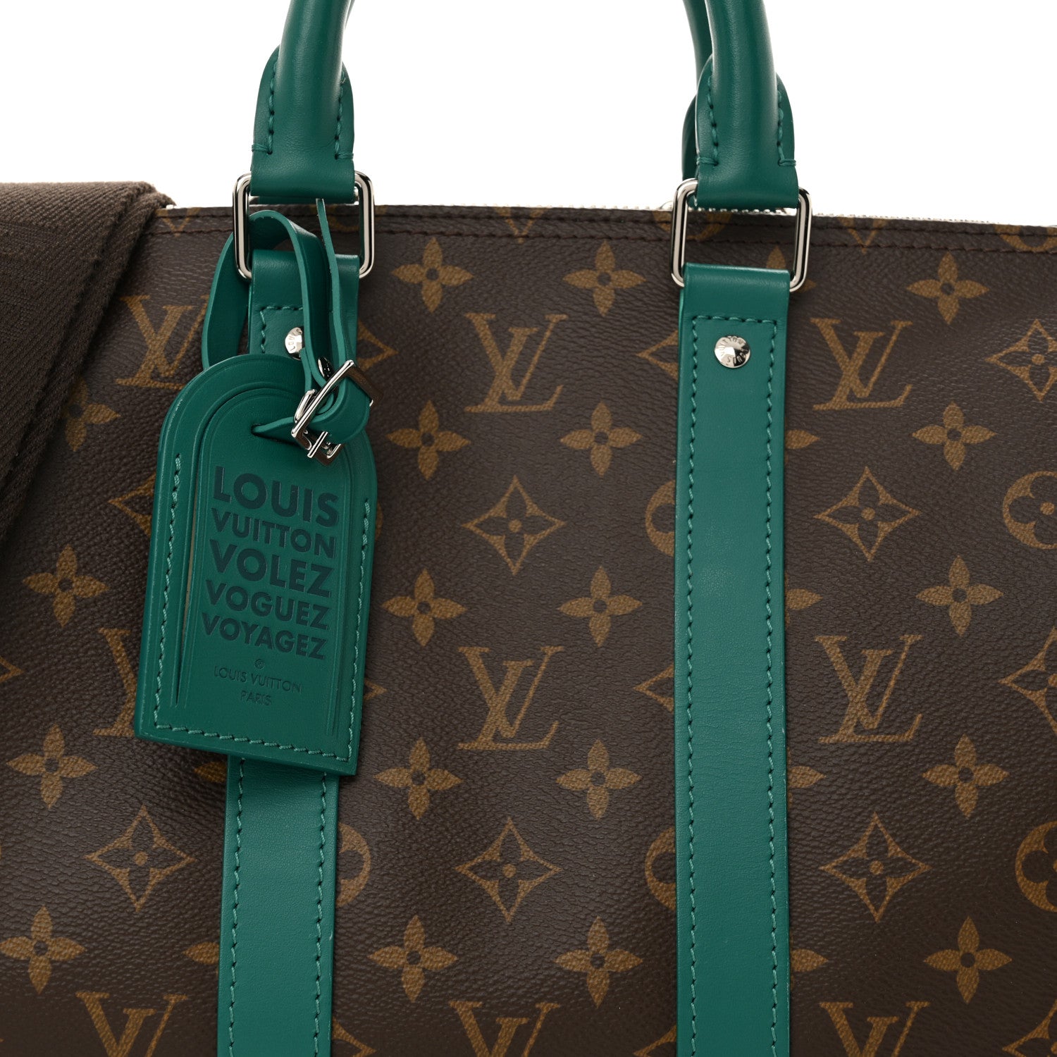Louis Vuitton Monogram Macassar Keepall Bandouliere 35 Borneo Green 7 of 10