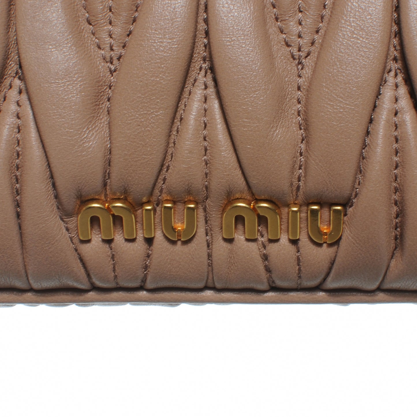 Leather Matelasse Clutch Cammeo