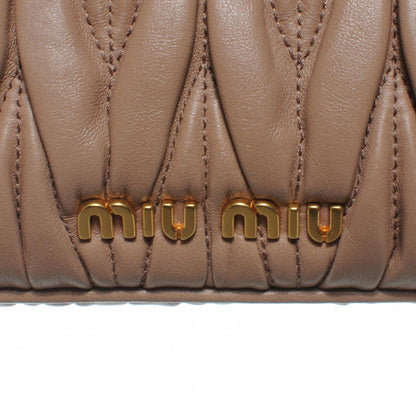 Miu Miu Leather Matelasse Clutch Cammeo 5 of 9