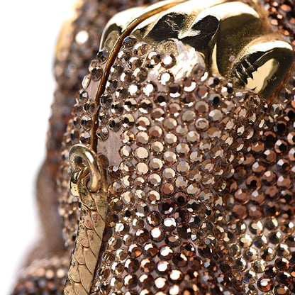 Judith Leiber Crystal See No Evil Monkey Minaudiere Clutch Bronze Gold 20 of 20