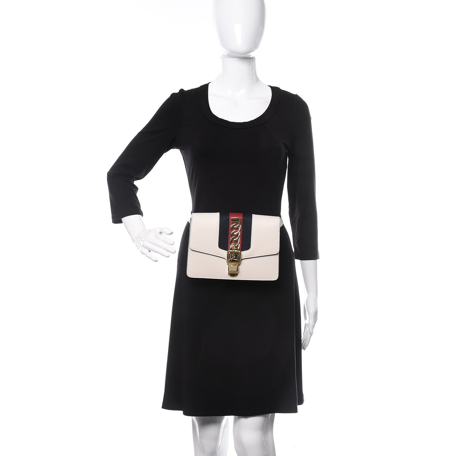 Gucci Calfskin Sylvie Belt Bag Off White 2 of 10