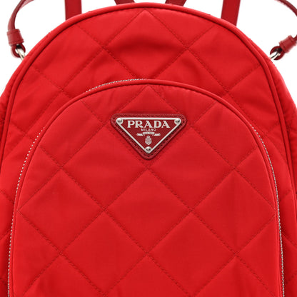 Prada Nylon Tessuto Impuntu Quilted Backpack Rosso 10 of 12