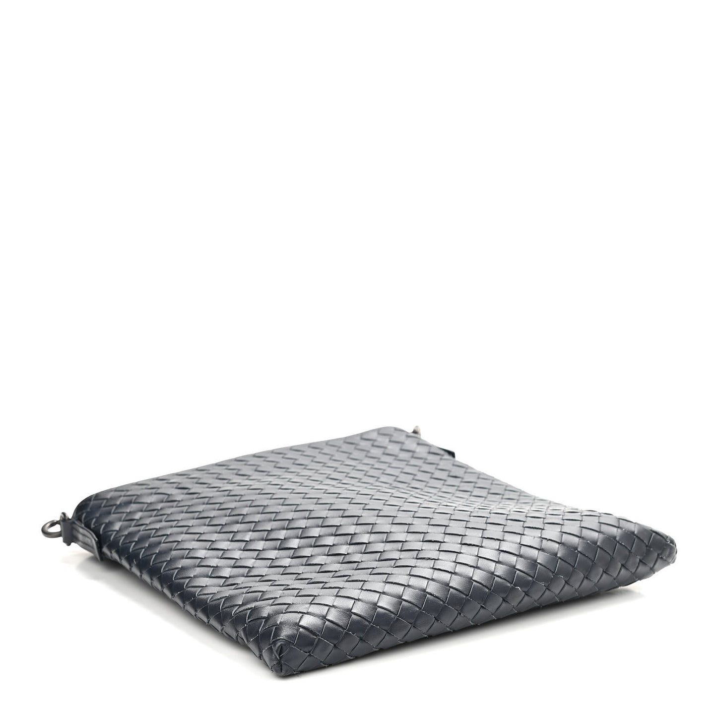 Nappa Intrecciato Crossbody Messenger Bag Navy