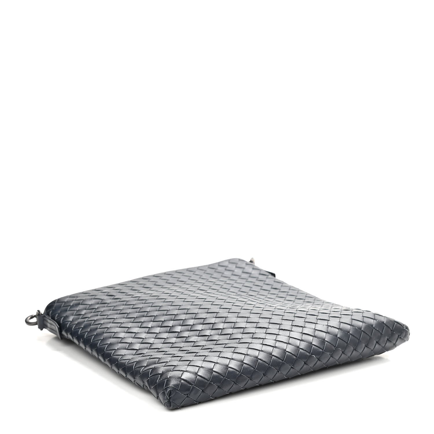 Bottega Veneta Nappa Intrecciato Crossbody Messenger Bag Navy 4 of 14