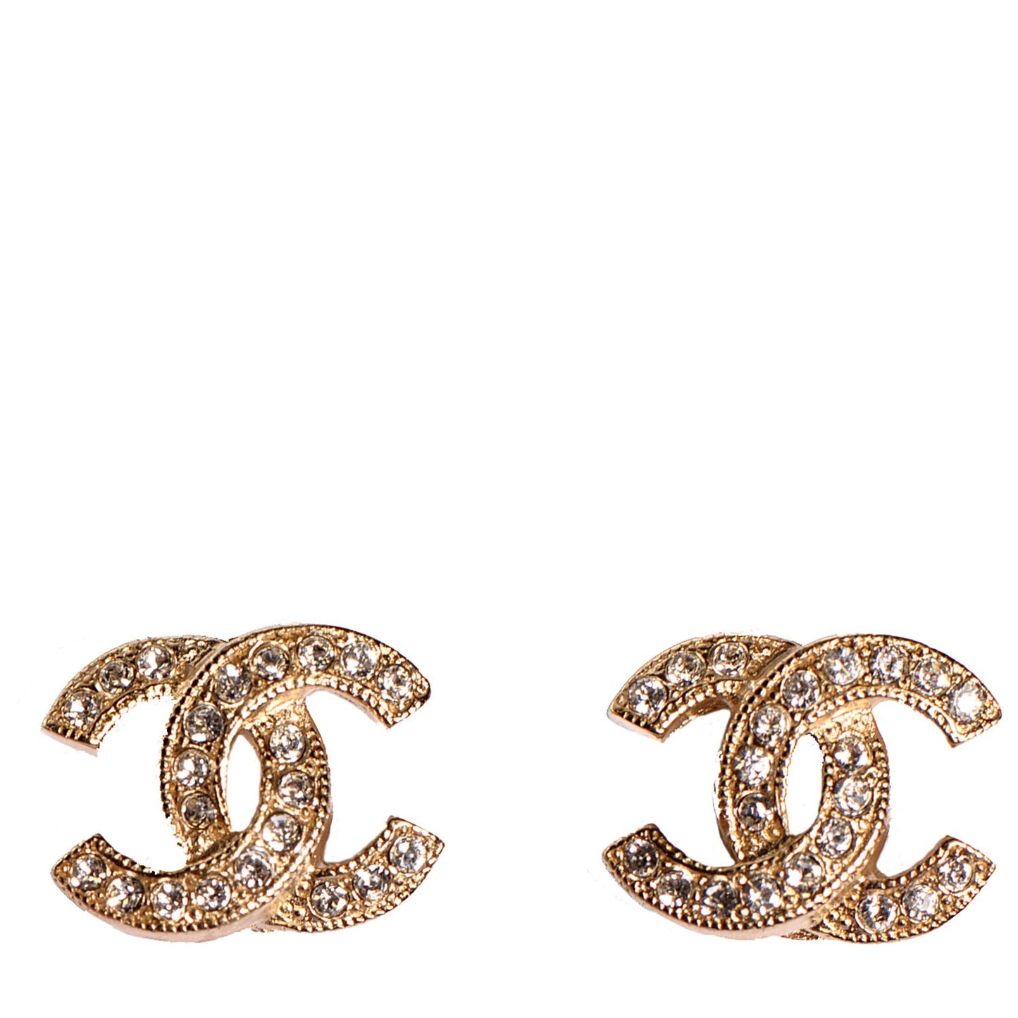 Crystal CC Earrings Gold