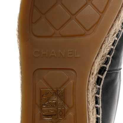 Chanel Lambskin CC Espadrilles 38 Black 8 of 9