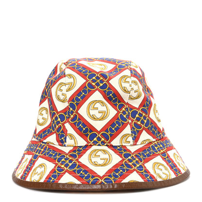 Gucci New Canvas Horsebit Interlocking G Bucket Hat S Ivory 4 of 8