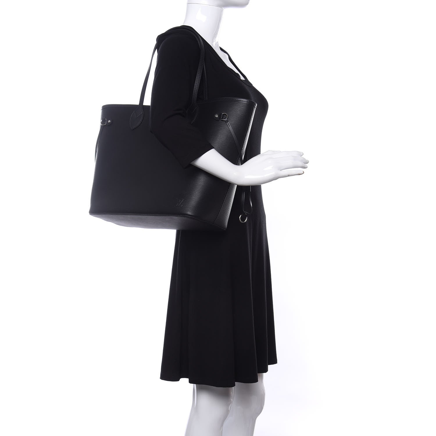 Louis Vuitton Epi Neverfull MM Black 2 of 10