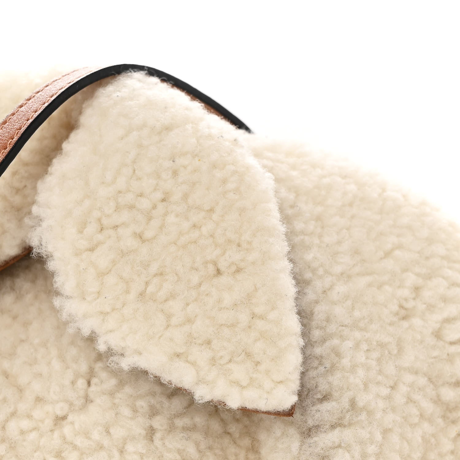 Loewe Shearling Mini Bunny Crossbody Bag Natural 8 of 10