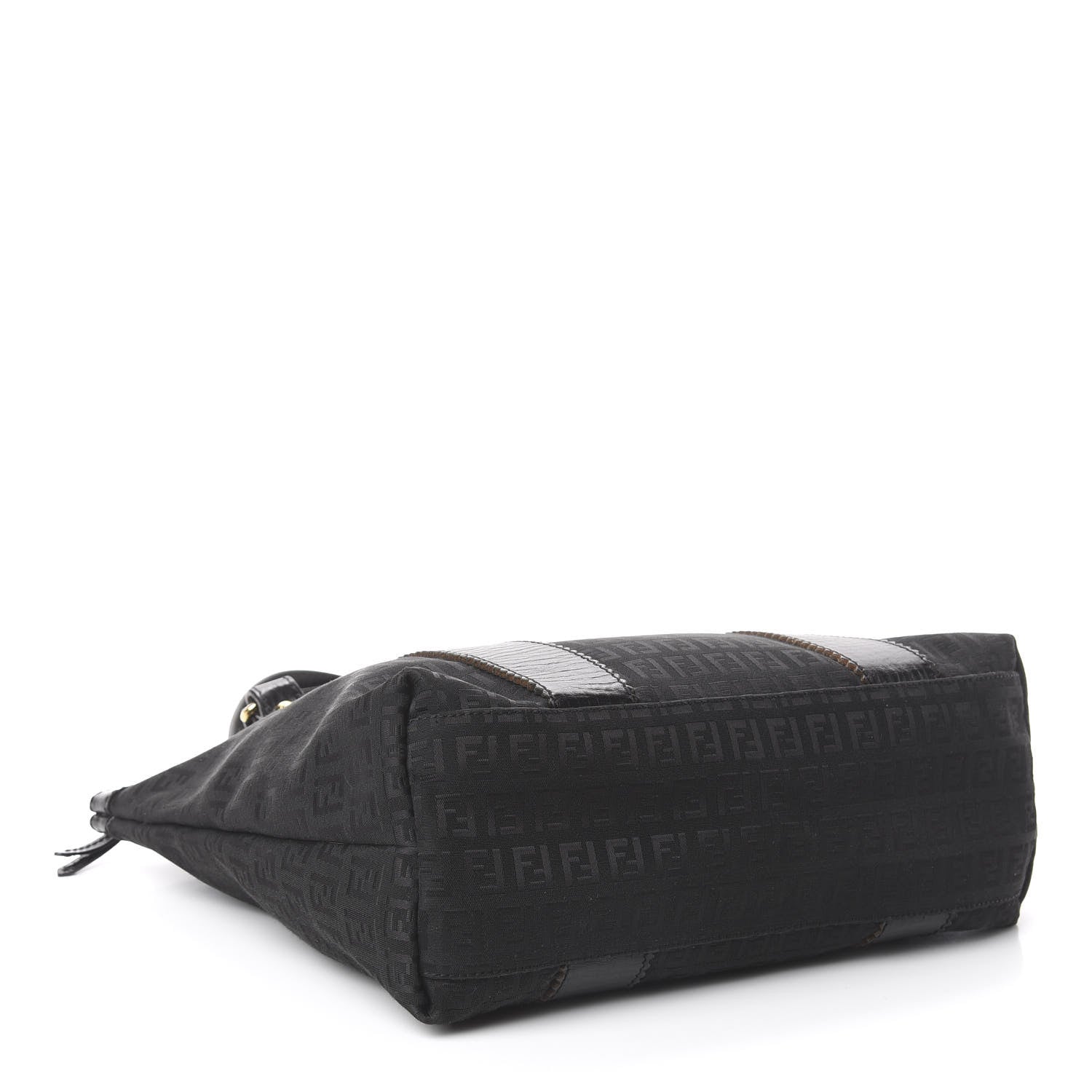 Fendi Zucchino Vitello Shopping Tote Black 3 of 8